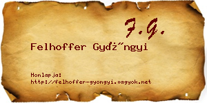 Felhoffer Gyöngyi névjegykártya